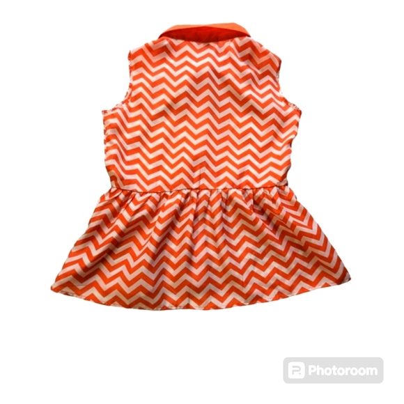 Baby Girl's Dress. Size 10-12months. Orange and White. Chillipop - Picture 4 of 6